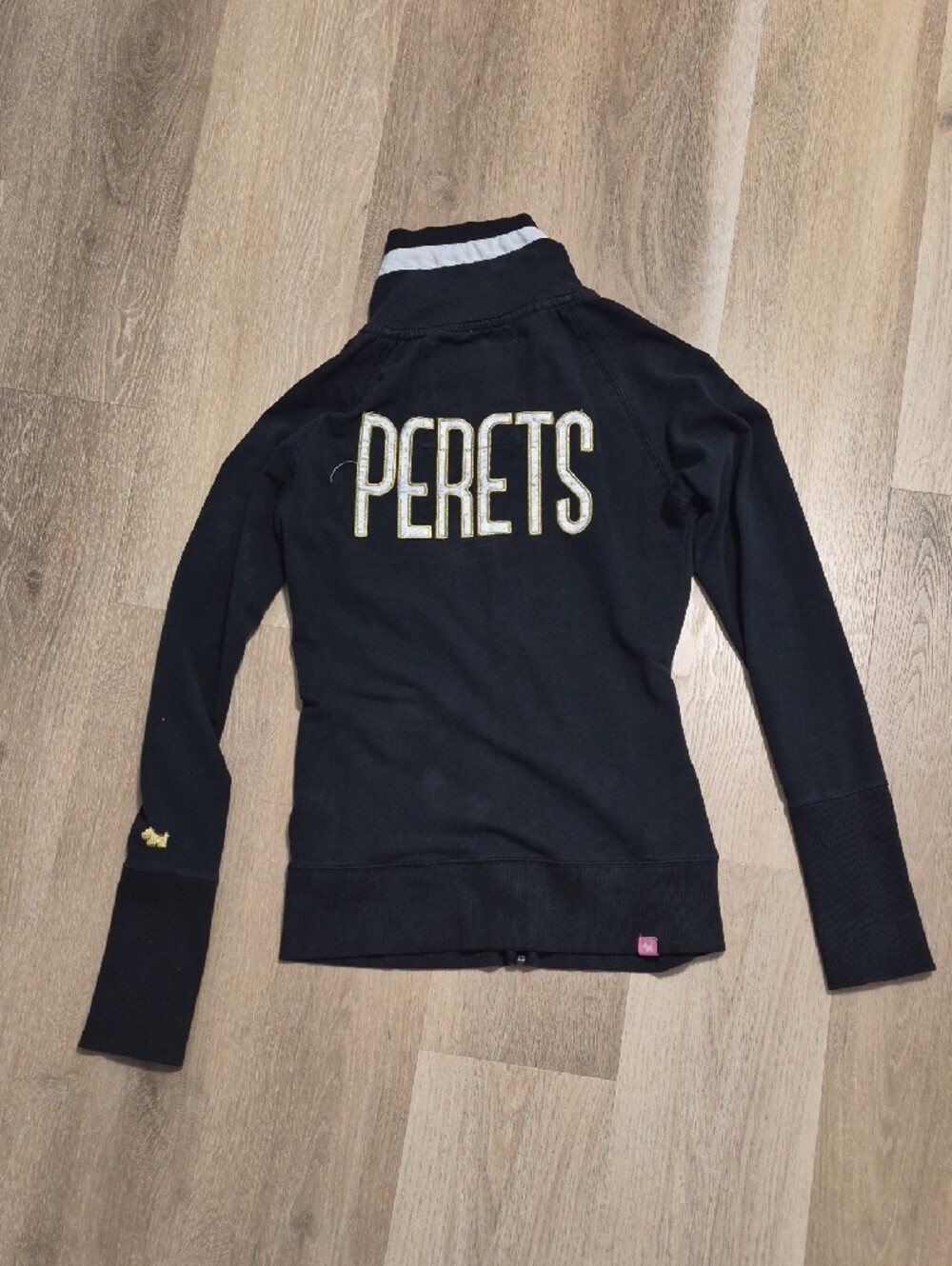 Black Zip-Up Joshua Perets Track Jacket - Picture 2 of 3